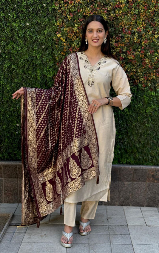 Beauteous Function Wear Heavy Quality Hand Work Roman Silk Full Stitched Salwar Suit